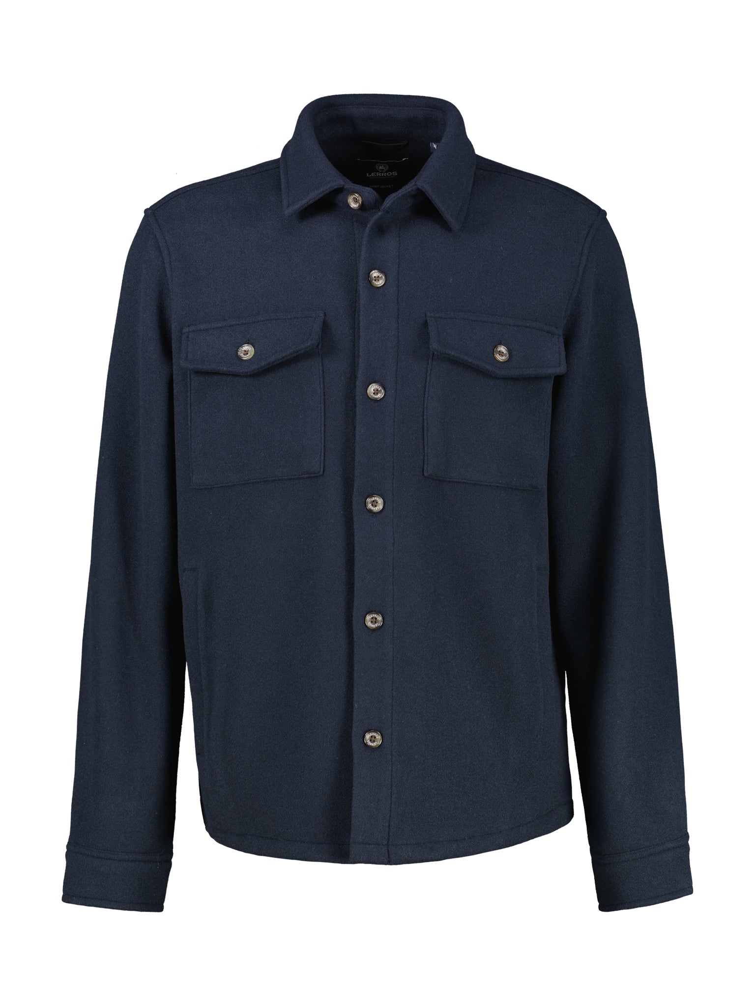 Lerros, Urban-Style Navy Shirt Jacket in a Wool Look