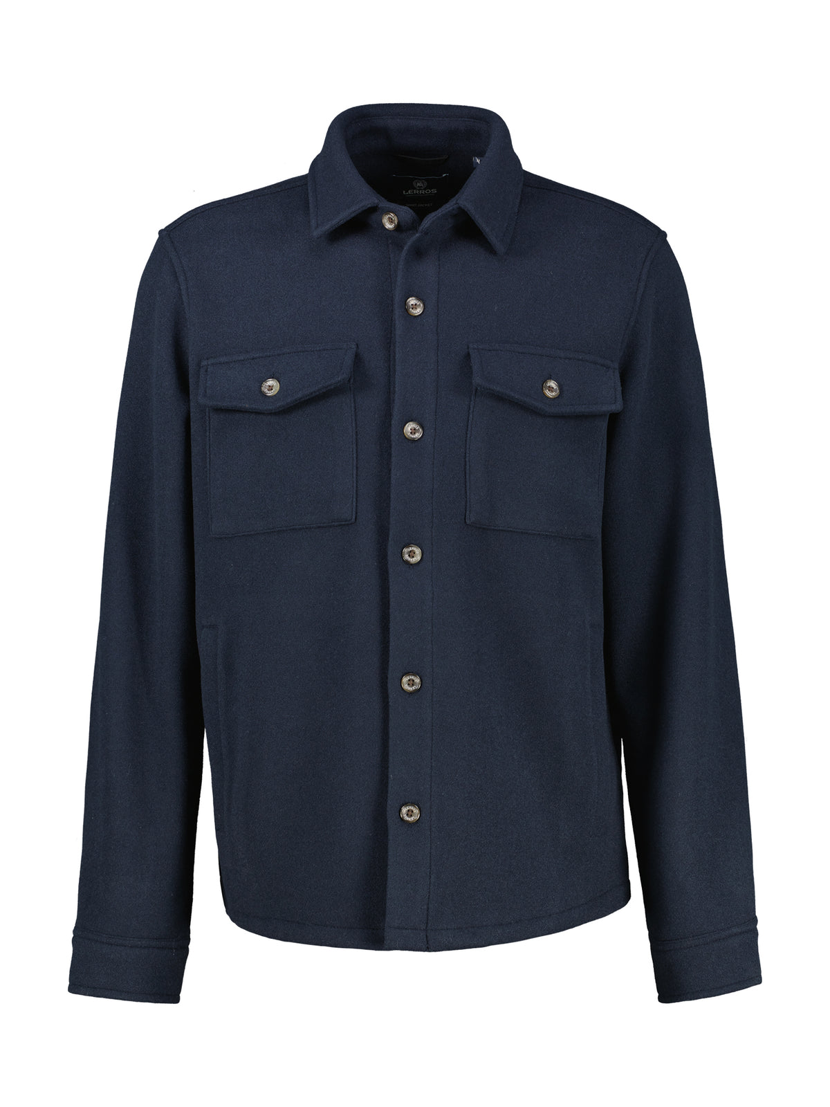 Lerros, Urban-Style Navy Shirt Jacket in a Wool Look