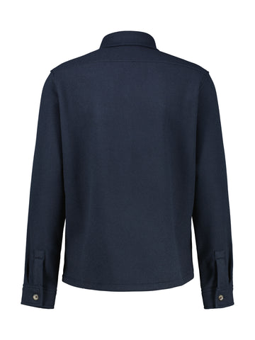 Lerros, Urban-Style Navy Shirt Jacket in a Wool Look