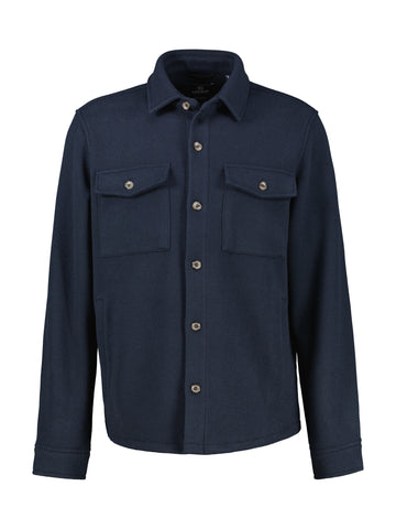 Lerros, Urban-Style Navy Shirt Jacket in a Wool Look