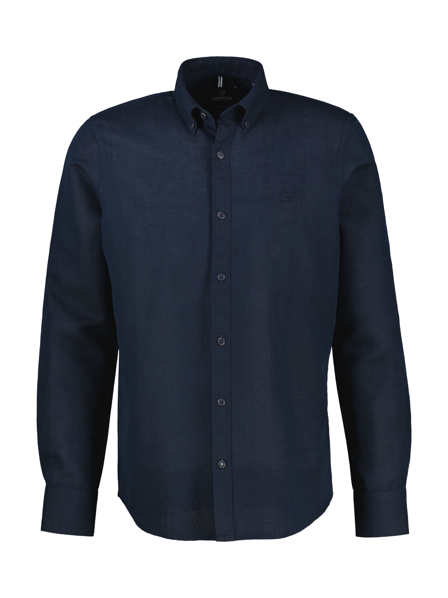 Lerros, Mixed Cotton-Linen Blend Navy Shirt
