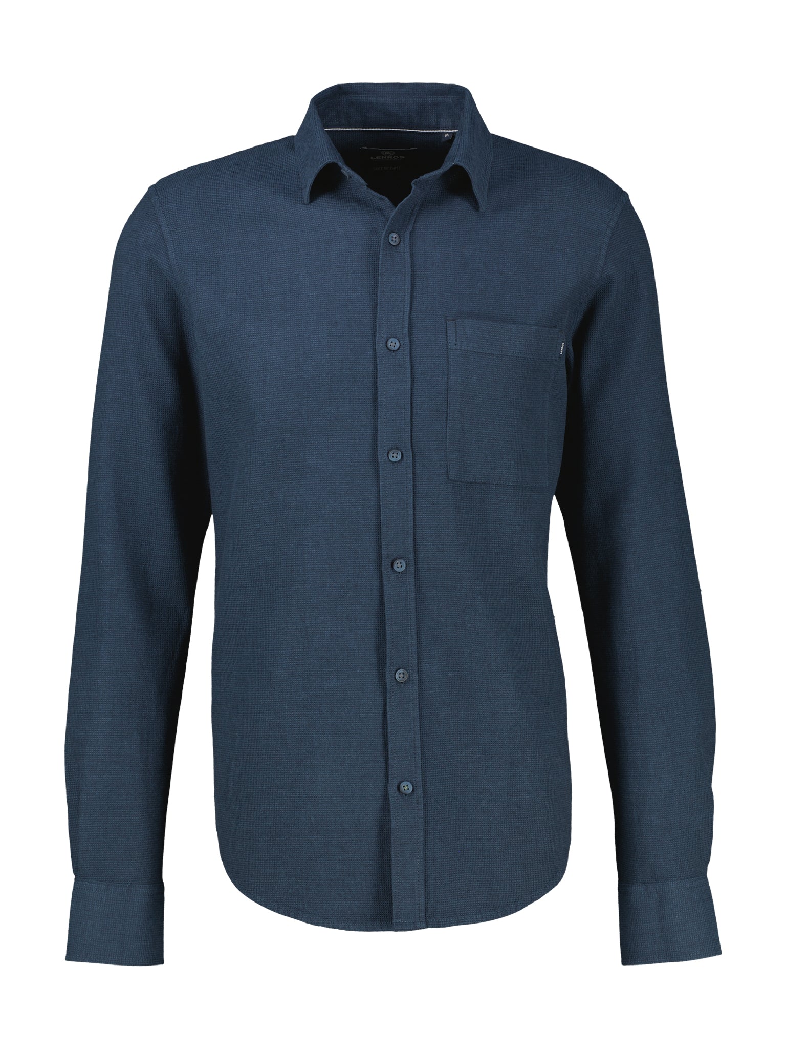 Lerros, Textured Long-Sleeve Shirt – Navy Blue