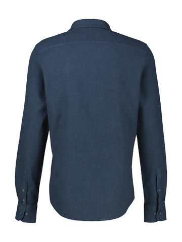 Lerros, Textured Long-Sleeve Shirt – Navy Blue