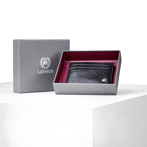 Lerros, Black Soft Leather CardHolder Wallet