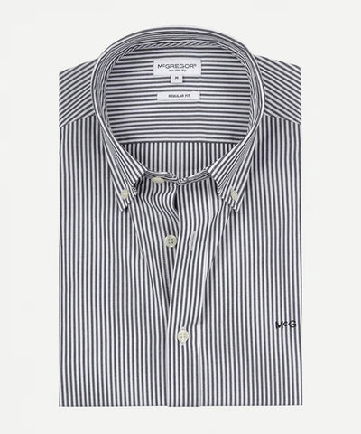 McGregor, Navy Stripe Poplin Shirt
