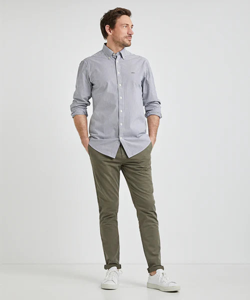McGregor, Navy Stripe Poplin Shirt