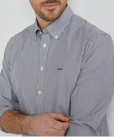 McGregor, Navy Stripe Poplin Shirt