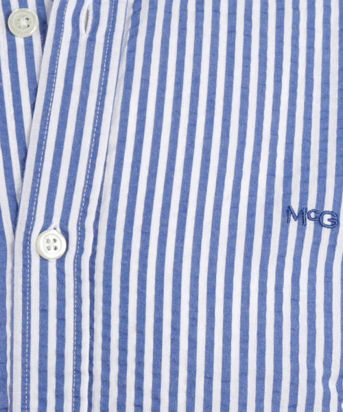 McGregor, Navy Stripe Seersucker Shirt