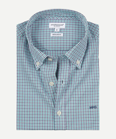 McGregor, Small Aqua Check Shirt