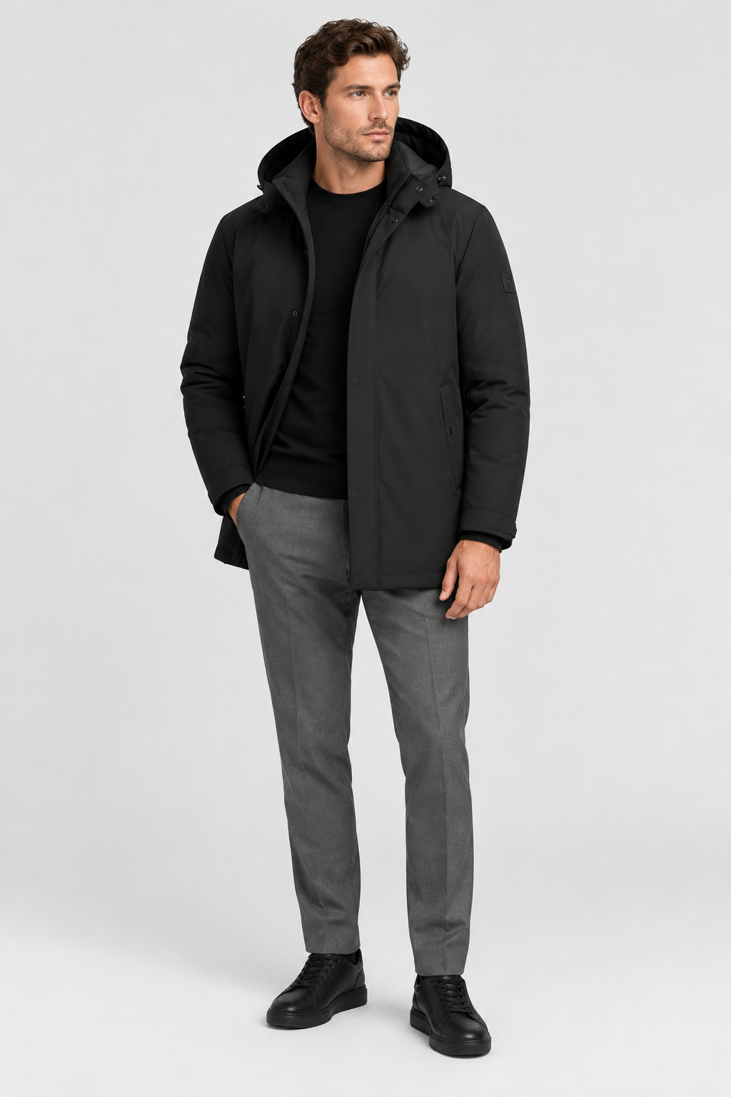 People Of Shibuya, Black Short Trench Coat Takuya