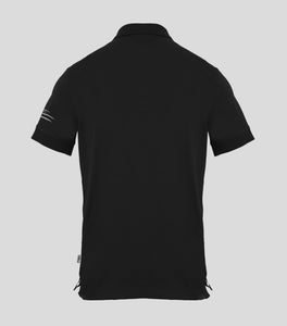 Plein Sport, Black Polo With A Logo Patch