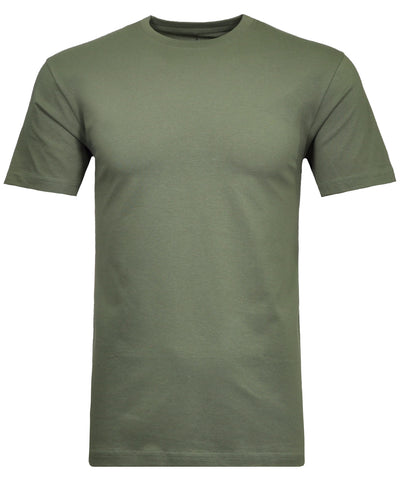 Ragman, Round Neck Olive Basic T-Shirt