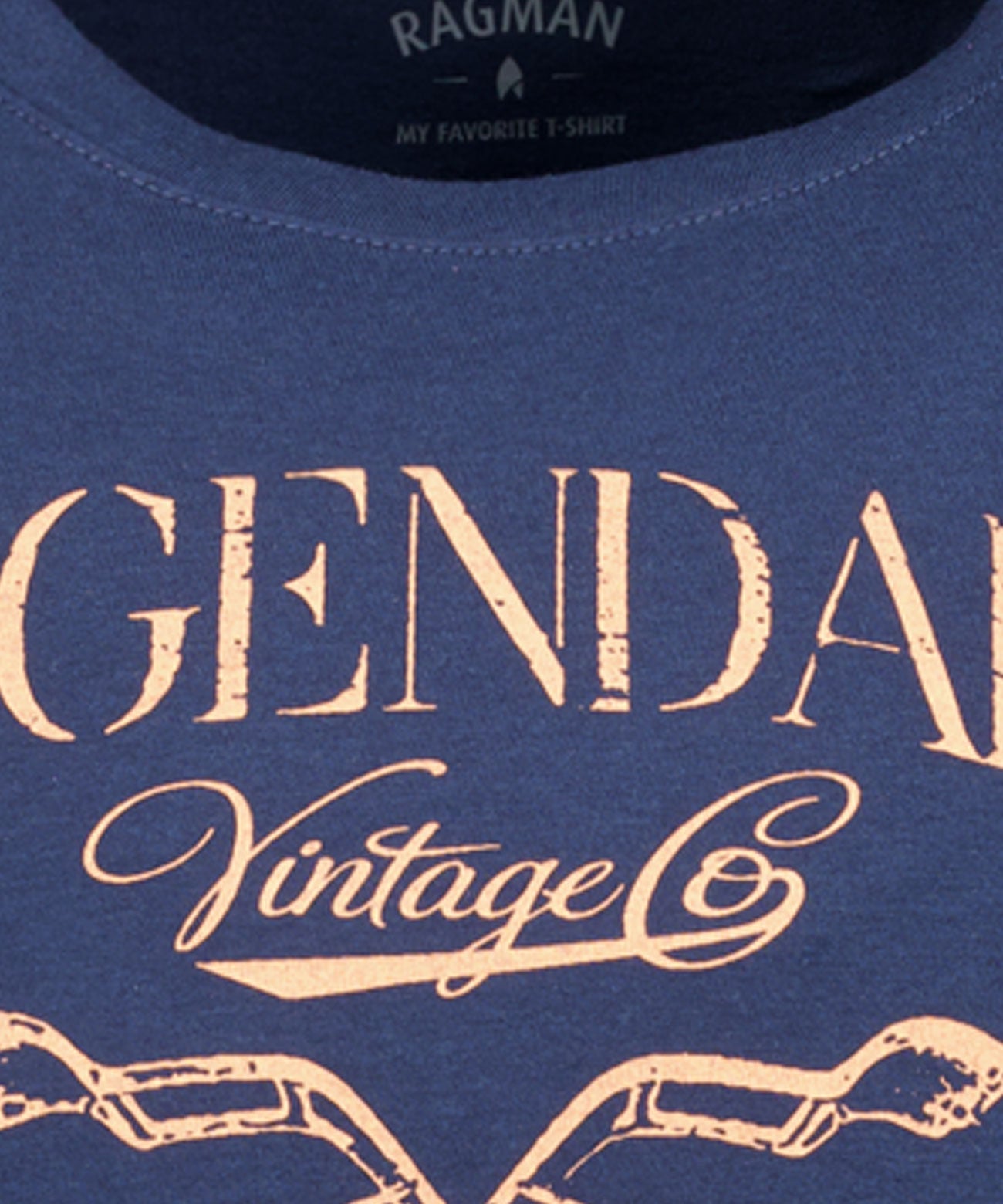 Ragman, Navy T-Shirt with Laser print