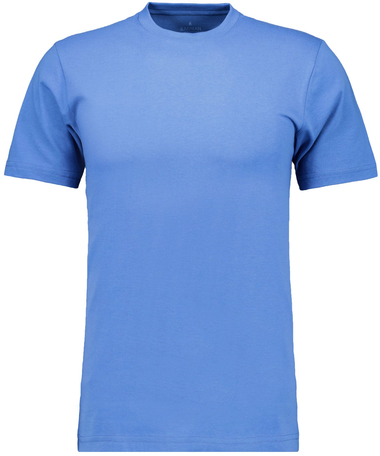 Ragman, Round Neck Blue Basic T-Shirt
