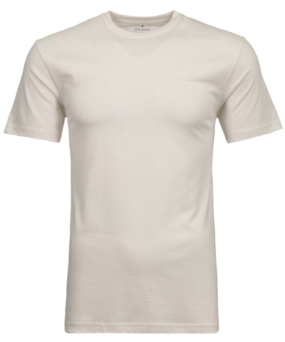 Ragman, Round Neck Off White Basic T-Shirt