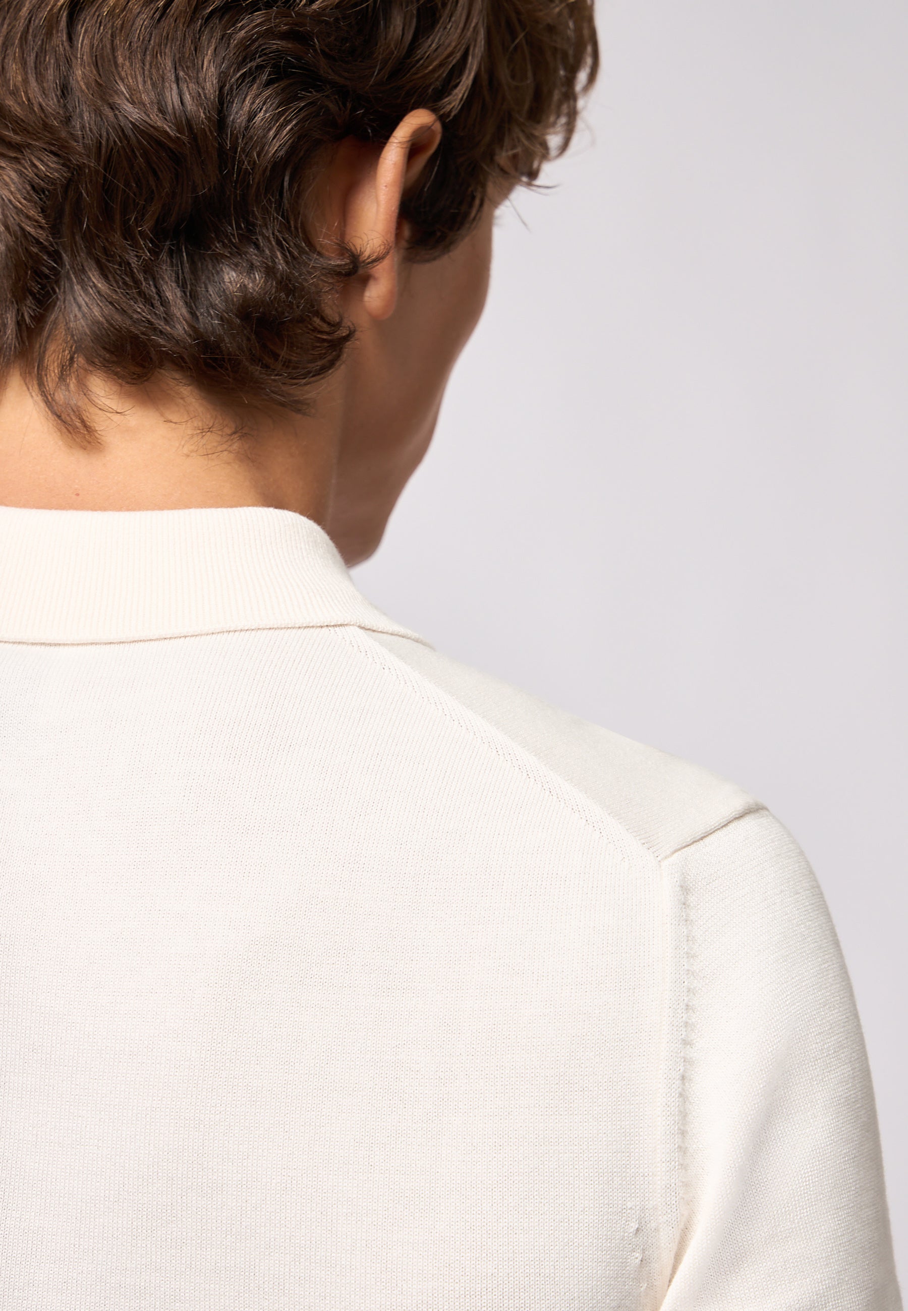 Roy Robson, Off White Knitted Polo Shirt