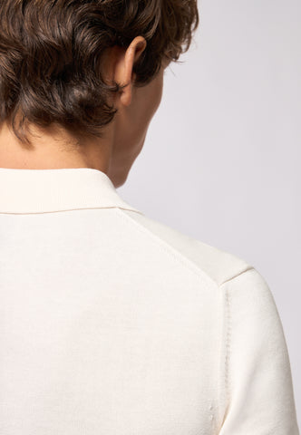 Roy Robson, Off White Knitted Polo Shirt