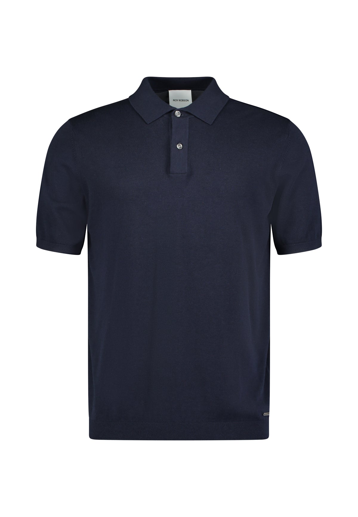 Roy Robson, Navy Knitted Polo Shirt