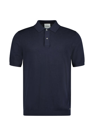 Roy Robson, Navy Knitted Polo Shirt