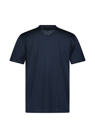 Roy Robson, Jersey Cotton Navy T-Shirt With Pattern