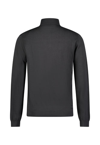 Roy Robson, Half-Zip Knitted Dark Grey Sweater