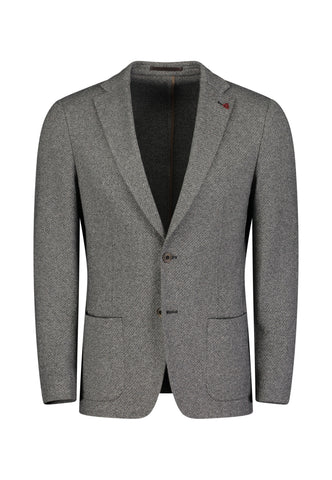 Roy Robson, Brown Textured Jersey Blazer