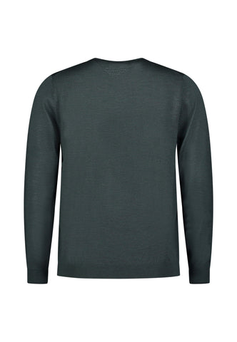 Roy Robson, Virgin Wool Dark Green Pullover