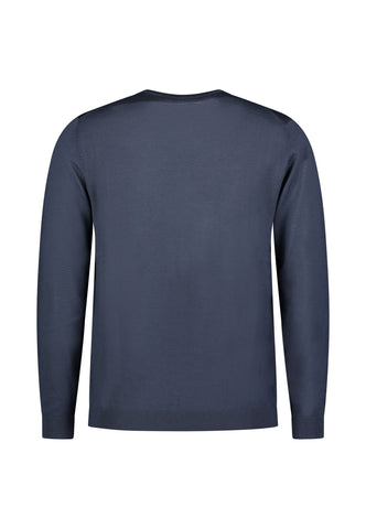 Roy Robson, Virgin Wool Dark Blue Pullover