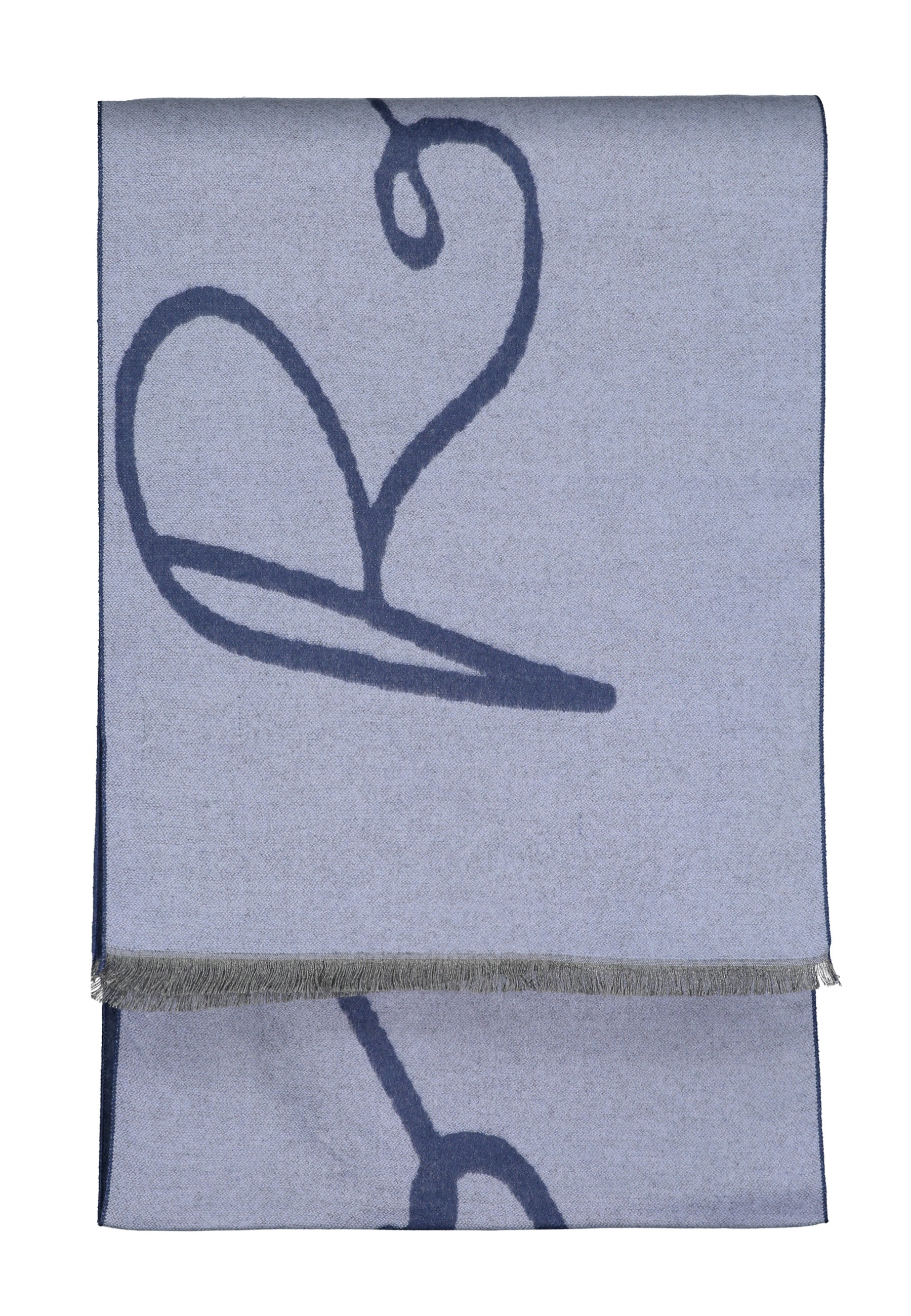 Roy Robson, Dark Blue Scarf with Signature Emblem