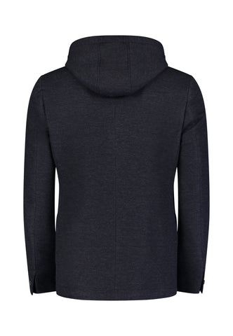 Roy Robson, Navy Jersey Blazer with Removable Hoodie Insert