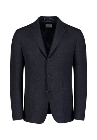 Roy Robson, Navy Jersey Blazer with Removable Hoodie Insert