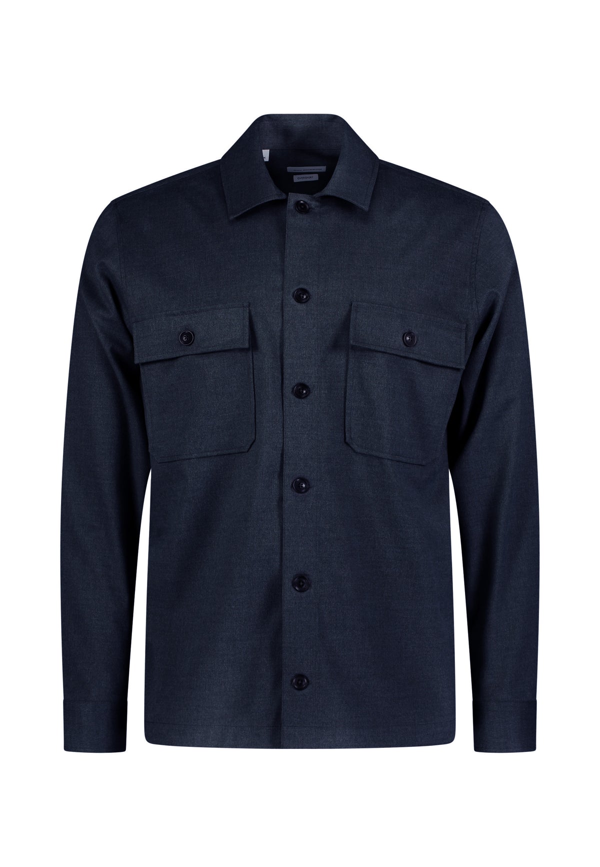 Roy Robson, Navy Wool-Blend Overshirt