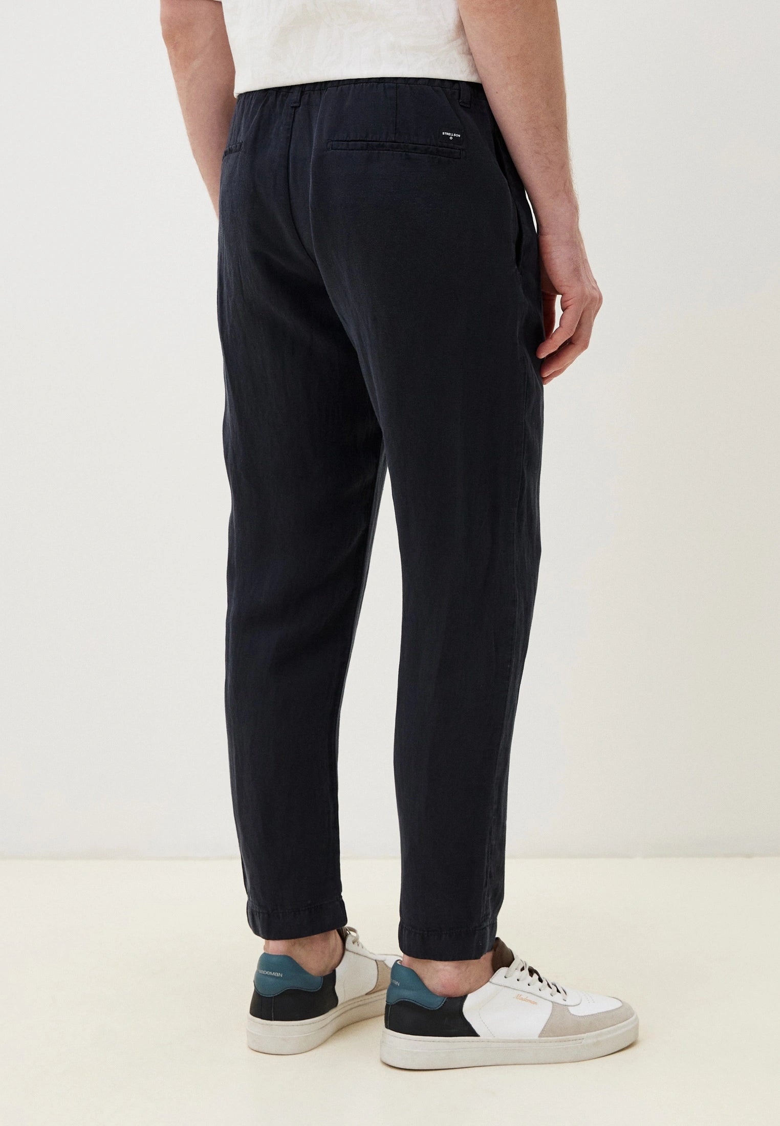 Strellson, Saturn Linen Blend Trousers in Black