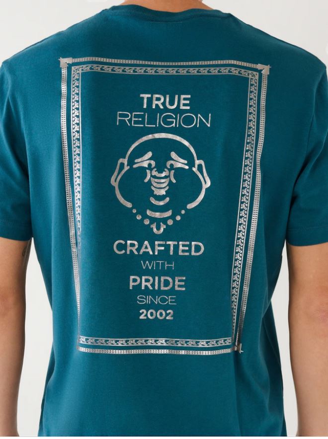 True Religion, Buddha Logo Green Tee