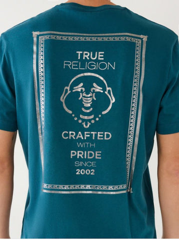 True Religion, Buddha Logo Green Tee