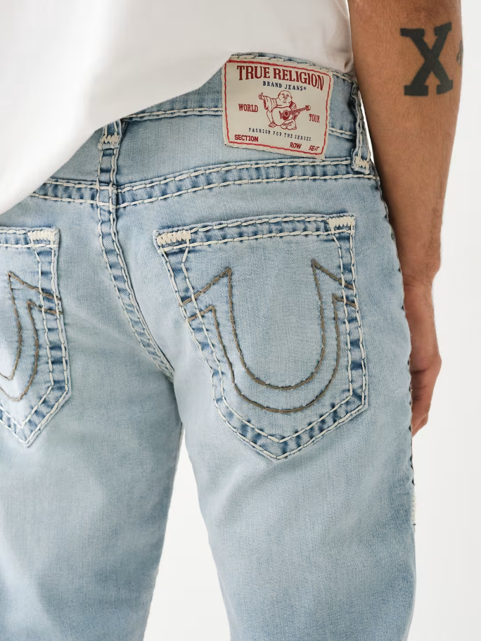 True Religion, Geno Super T Slim Light Blue Wash Jeans