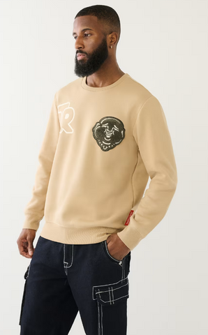 True Religion, Buddha Embroidered Sweatshirt