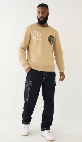 True Religion, Buddha Embroidered Sweatshirt