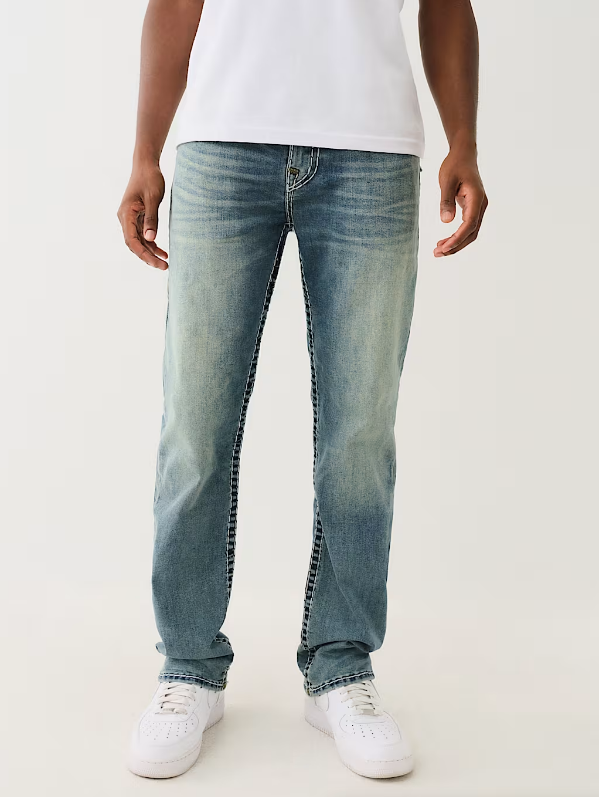 True Religion, Ricky Tri-Color Super T Straight Jeans