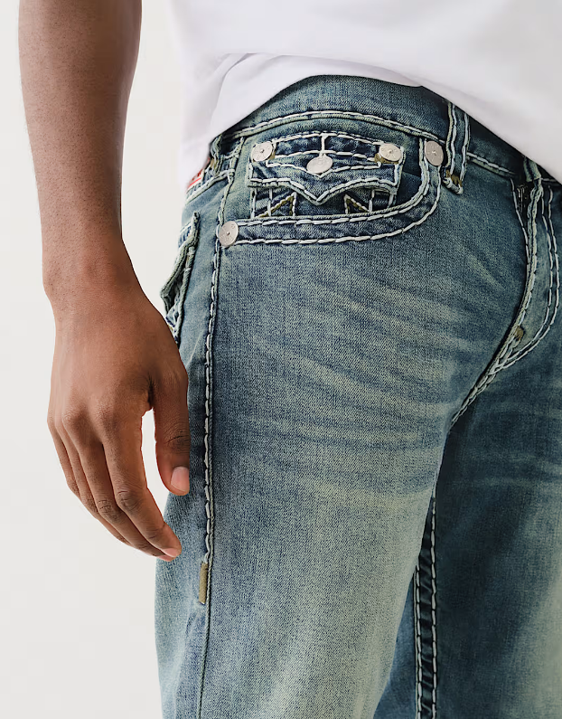 True Religion, Ricky Tri-Color Super T Straight Jeans
