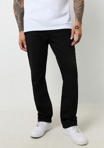True Religion, Ricky Lurex Horseshoe Black/Red Straight Jeans