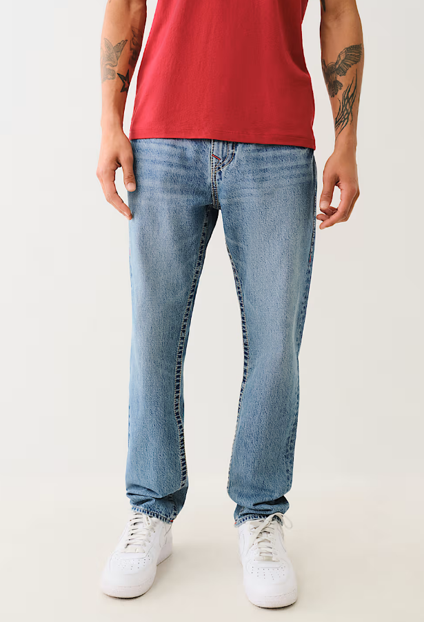 True Religion, Geno Big T Slim Street Vice Medium Wash Jeans