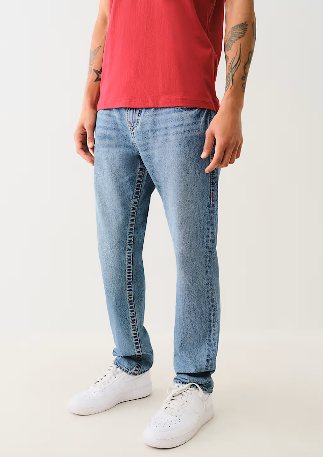 True Religion, Geno Big T Slim Street Vice Medium Wash Jeans