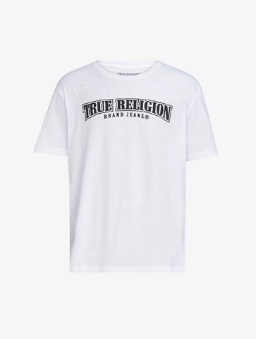 True Religion, Painted Horseshoe Relaxed White/Black Tee