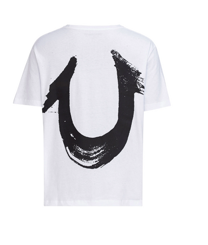 True Religion, Painted Horseshoe Relaxed White/Black Tee