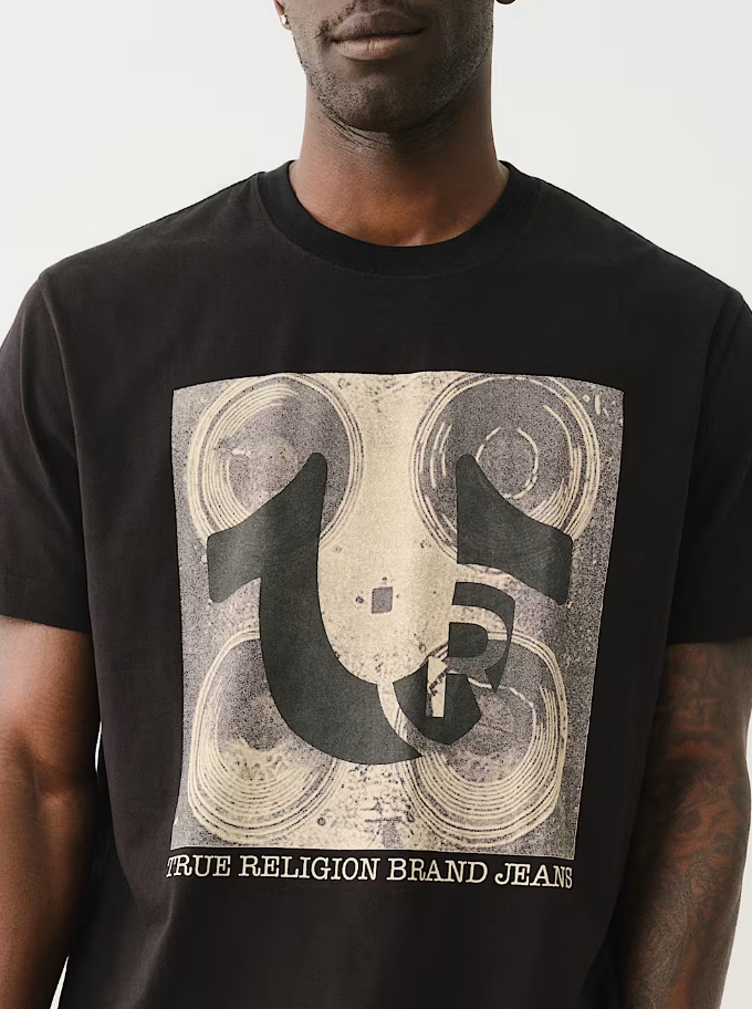True Religion, T-Shirt With Speaker And Horseshoe