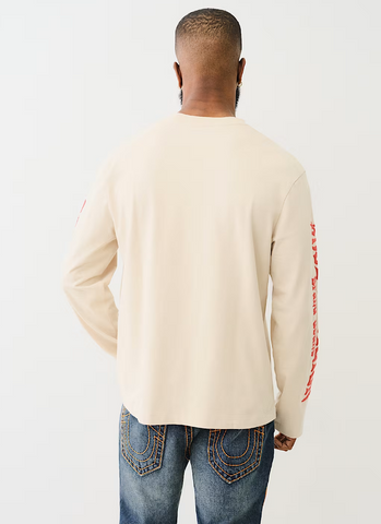 True Religion, Long  Sleeve T-Shirt With Flaming Horseshoe