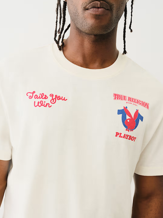 True Religion, “Tails  You Win ” T-Shirt PLAYBOY × TRUE RELIGION