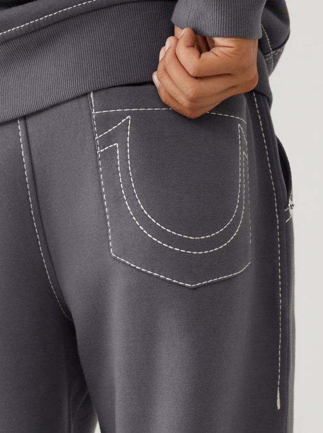 True Religion , Big T Logo Grey Jogger