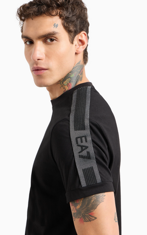 Emporio Armani, Logo Series cotton-jersey Black T-Shirt